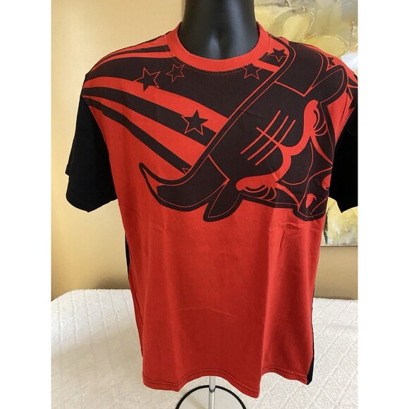 UNK Chicago Bulls Graphic Print 2 Sided Shirt NBA Red/blaxk Men’s Size Medium - Picture 4 of 14